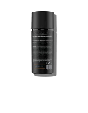 stubble & stache bottle staged in bathroom showing easy integration into routine