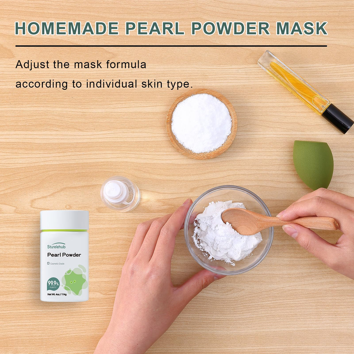 Sturelehub applied as a facial mask in lifestyle scene showing gentle application