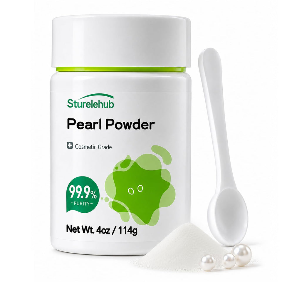 Sturelehub front packaging showing 4oz jar and powder benefit for DIY cosmetics