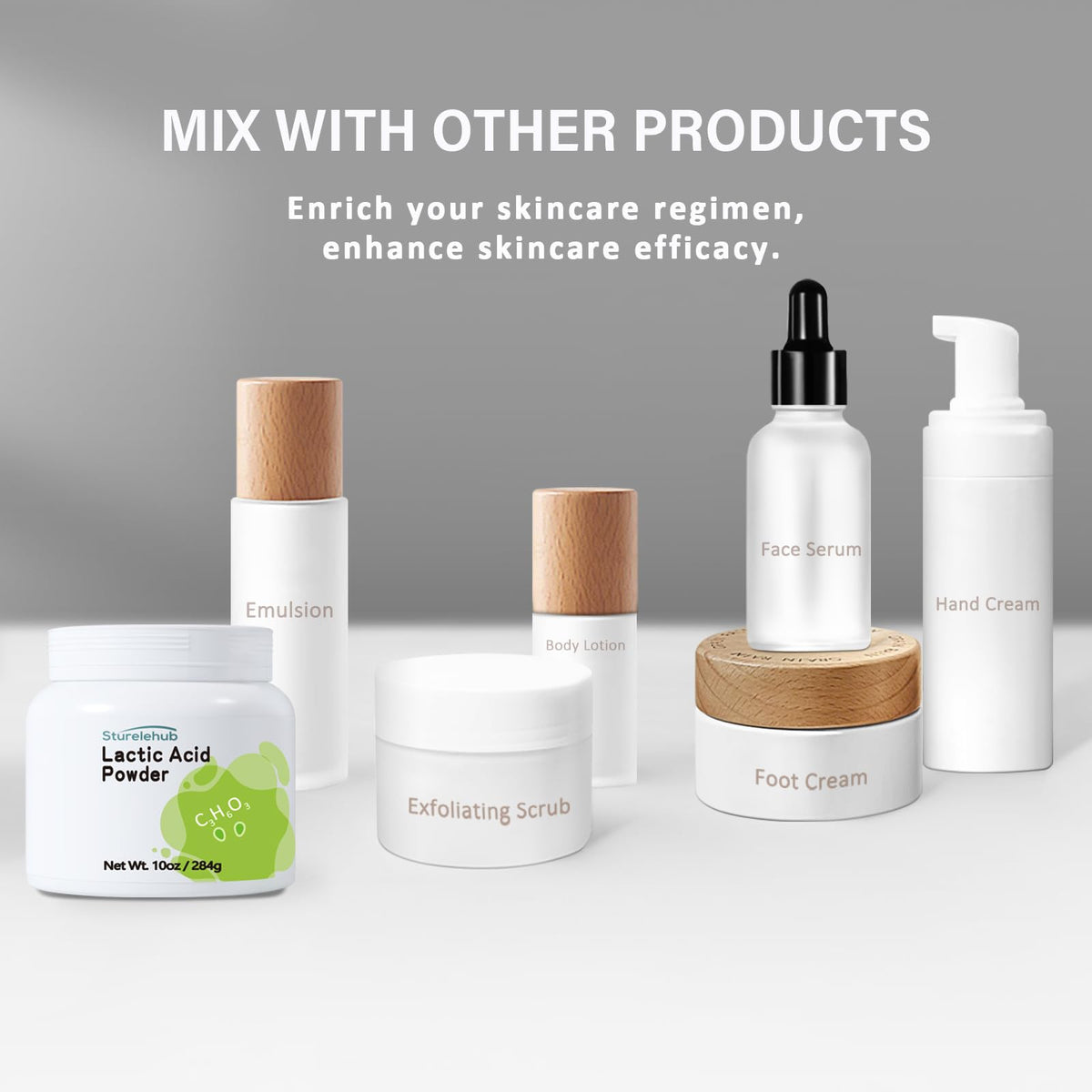 Sturelehub used in homemade facial mask scene showing customization benefit