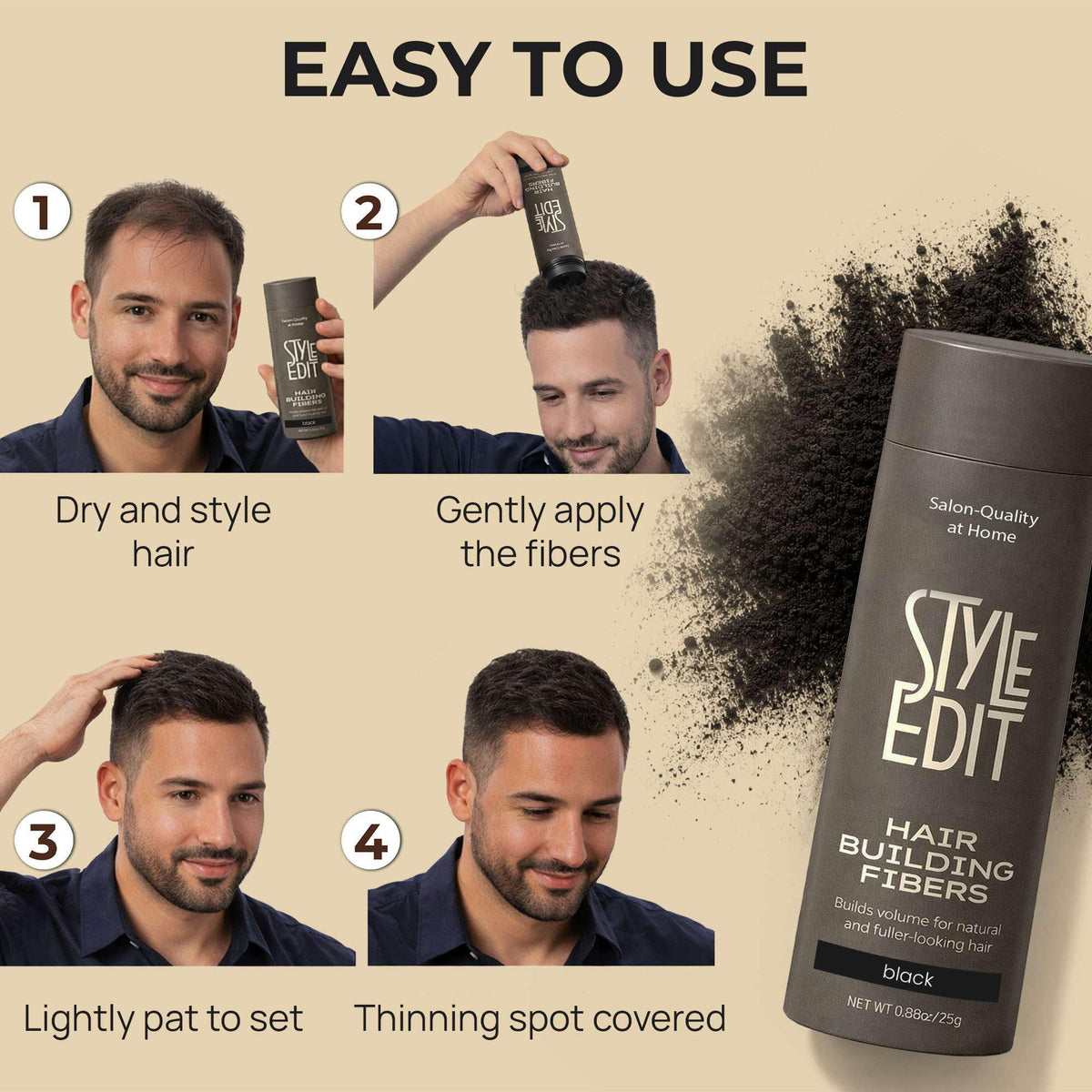 Style Edit blend into hair part close-up showing seamless color matching benefit