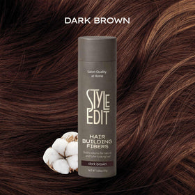 STYLE EDIT stylist applying fibers on client demonstrating salon-quality finish