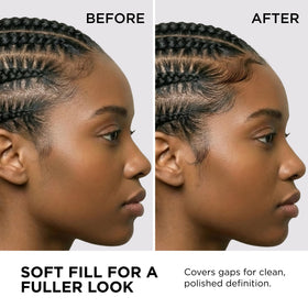 Style Factor Hideout applied with fingers taming flyaways for sleek control