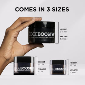 Style Factor Hideout jar held beside hand to show compact 3.38 oz size