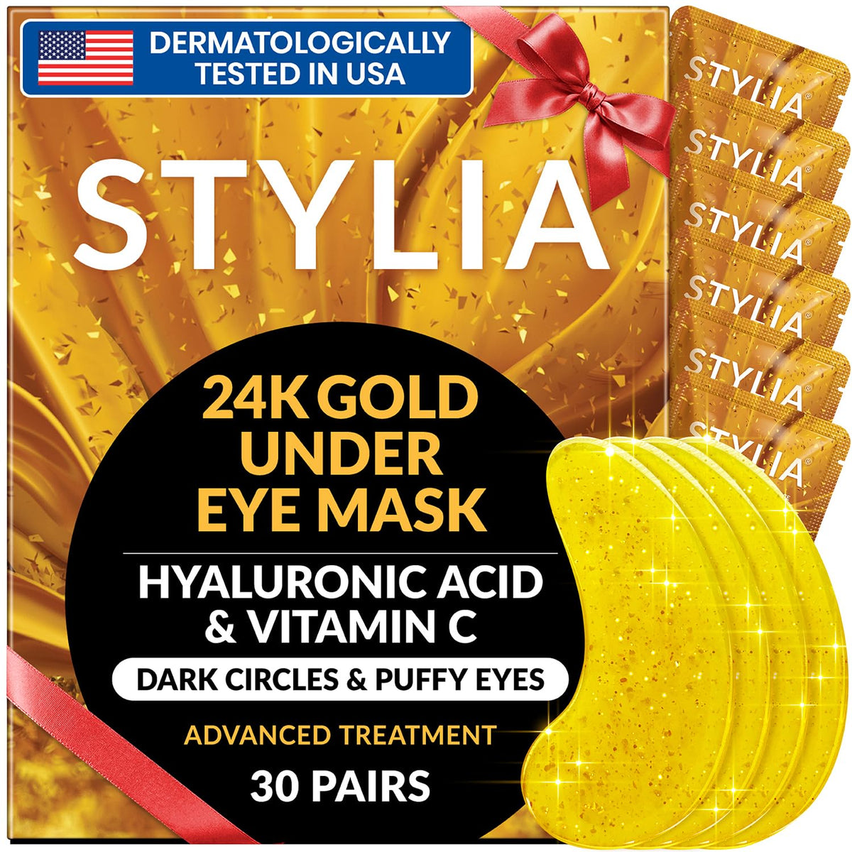 Stylia front packaging showing box and 30 pairs for quick eye refresh