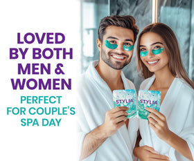 Stylia lifestyle bathroom selfcare setting showing relaxing brightening treatment