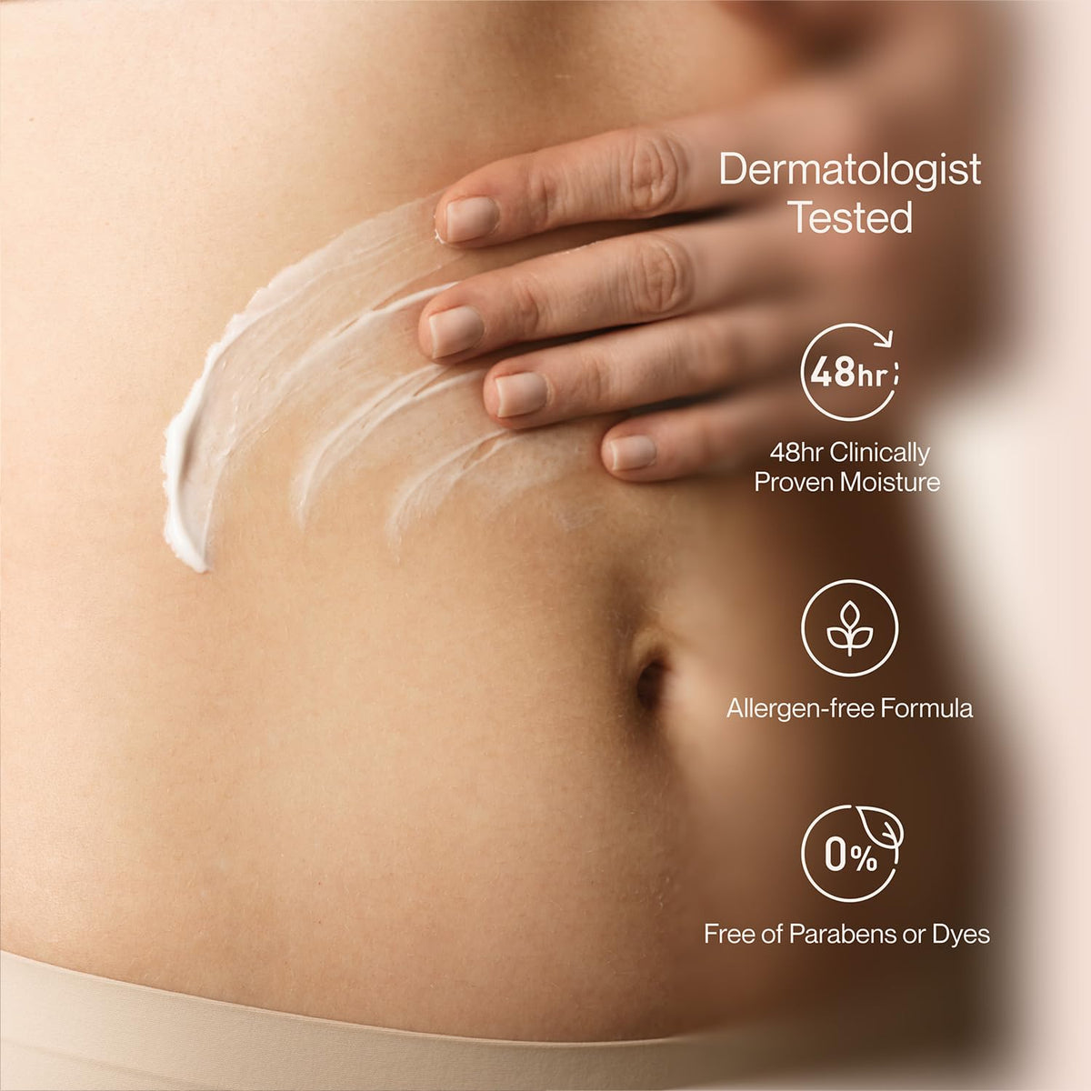 Suave lotion texture close-up displaying smooth, fast-absorbing formula