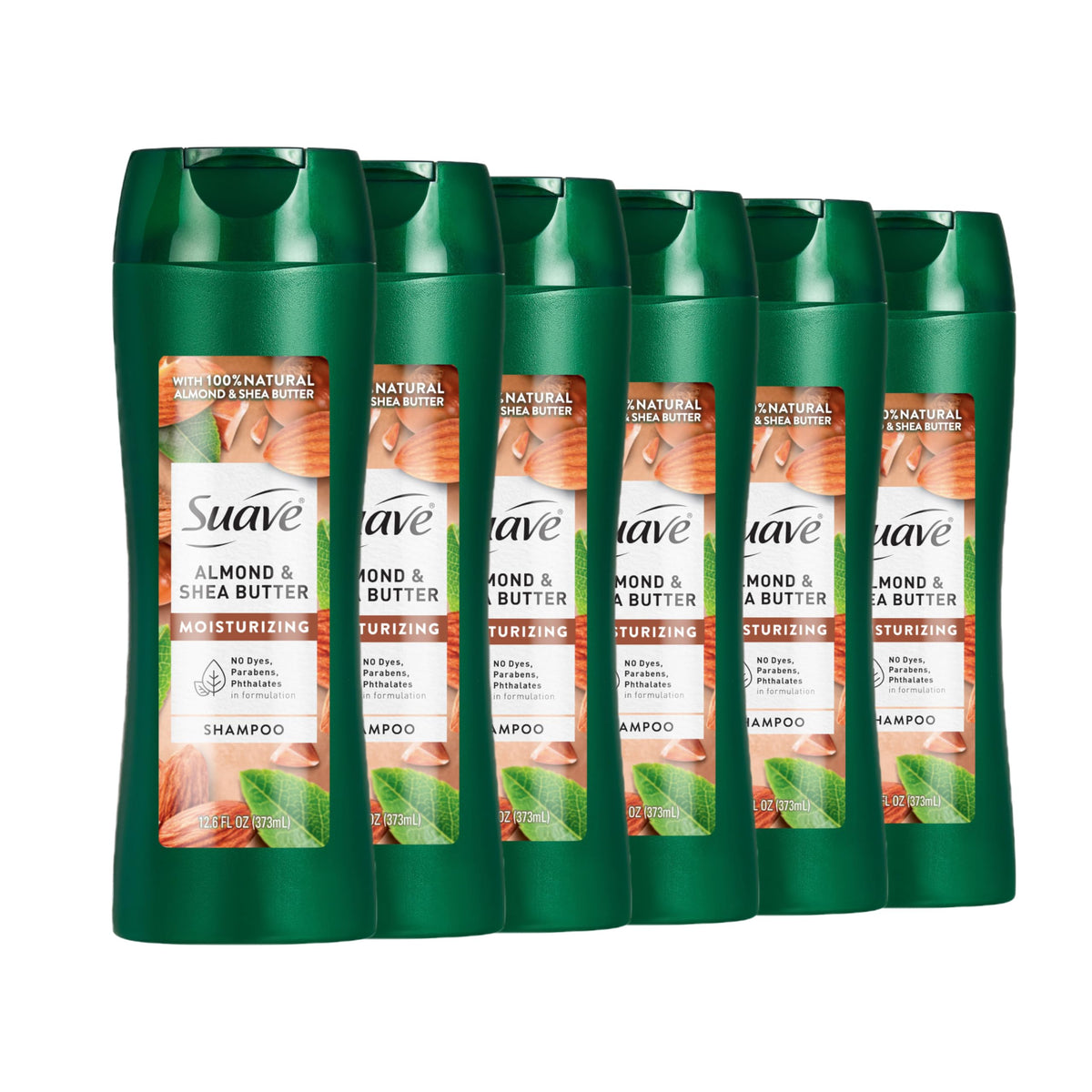 Suave front packaging showing almond and shea benefits