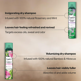 Suave Bamboo & Hibiscus mist texture adding visible volume and lift