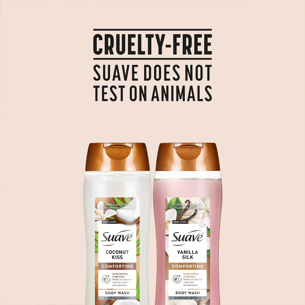 Bubbling bath with Suave bottle for relaxing scent and bubble benefit