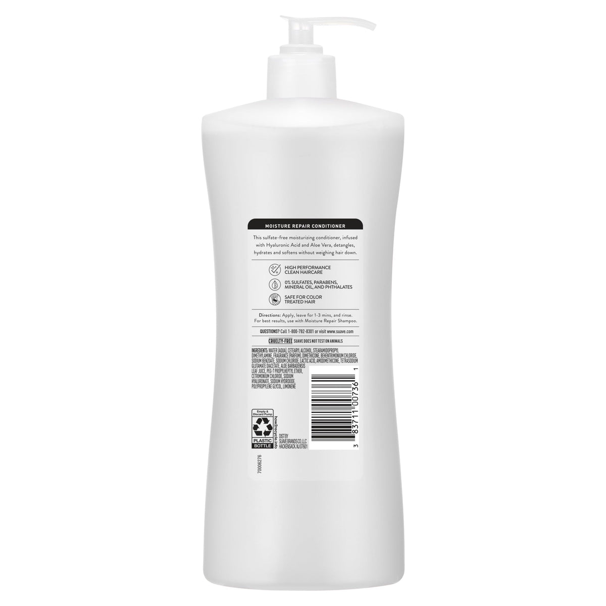 Suave before-and-after dry damaged hair showing improved softness