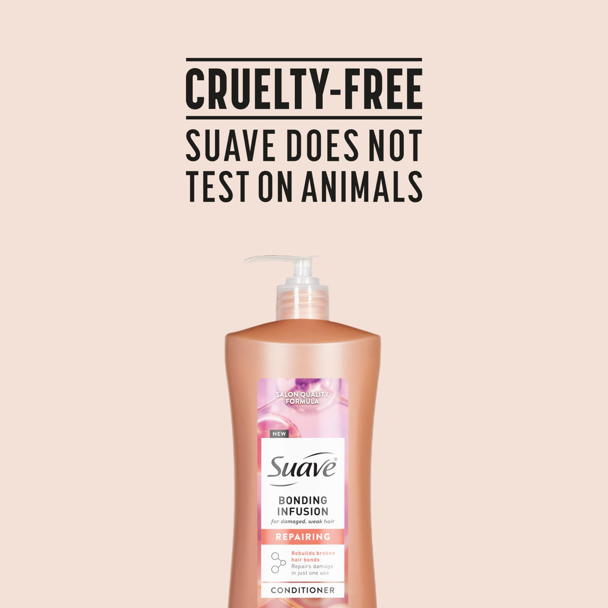 Suave 28oz pump beside common items showing large quantity value
