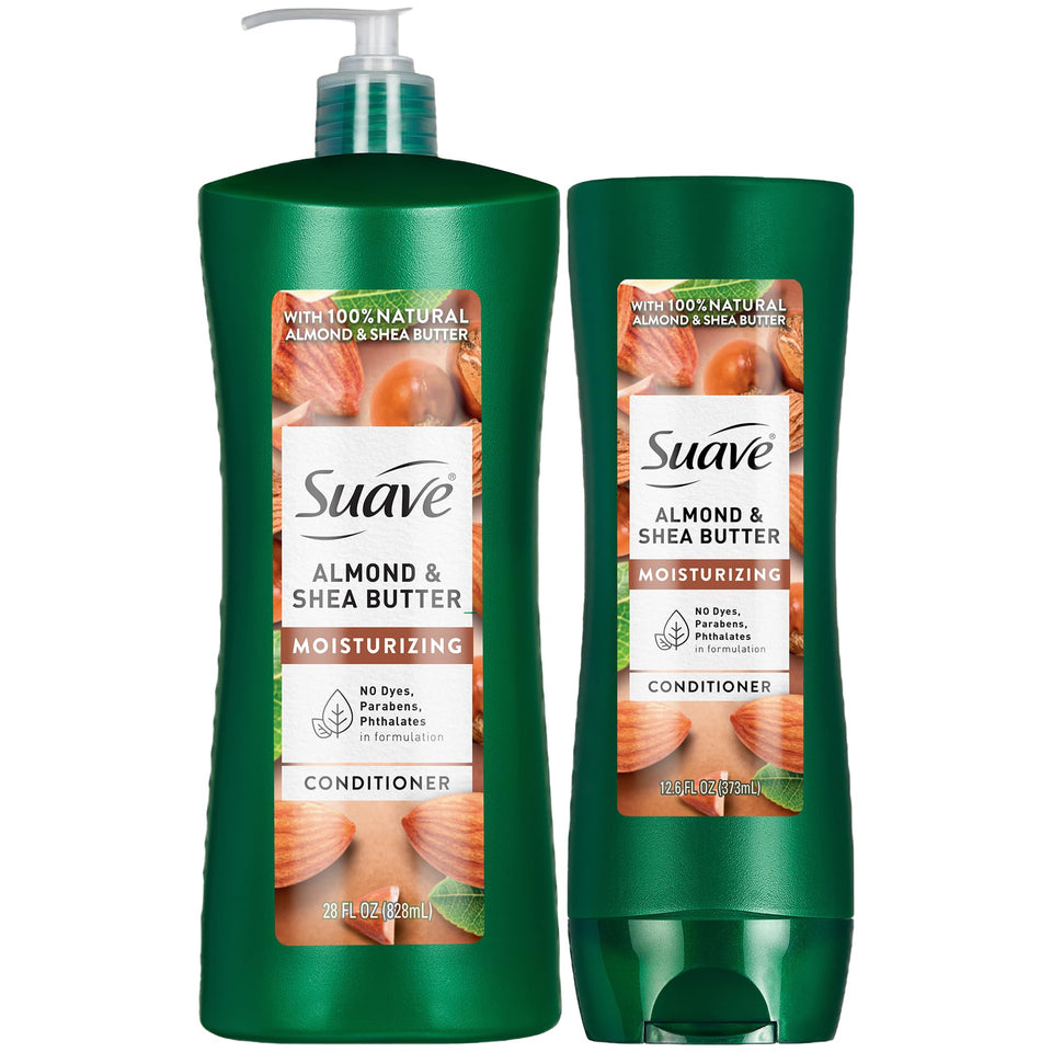 Suave bundle front packaging shows both bottles and benefits