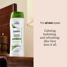 Suave close-up of lotion texture demonstrating fast-absorbing, non-greasy feel