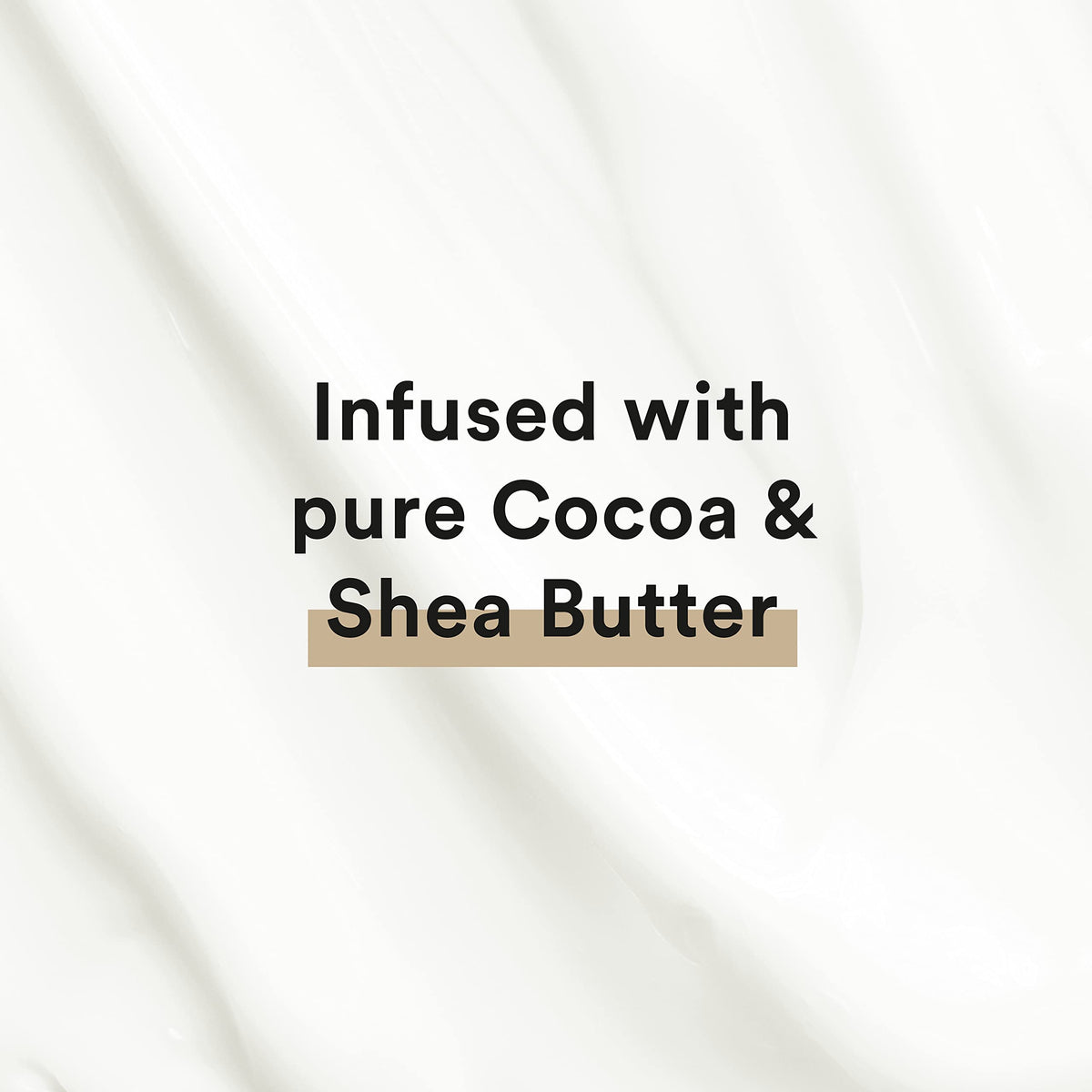 Close-up of cocoa butter and shea ingredients highlighting nourishing properties