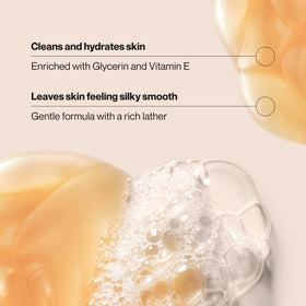 Creamy Suave foam texture demonstrating rich lather and gentle cleansing