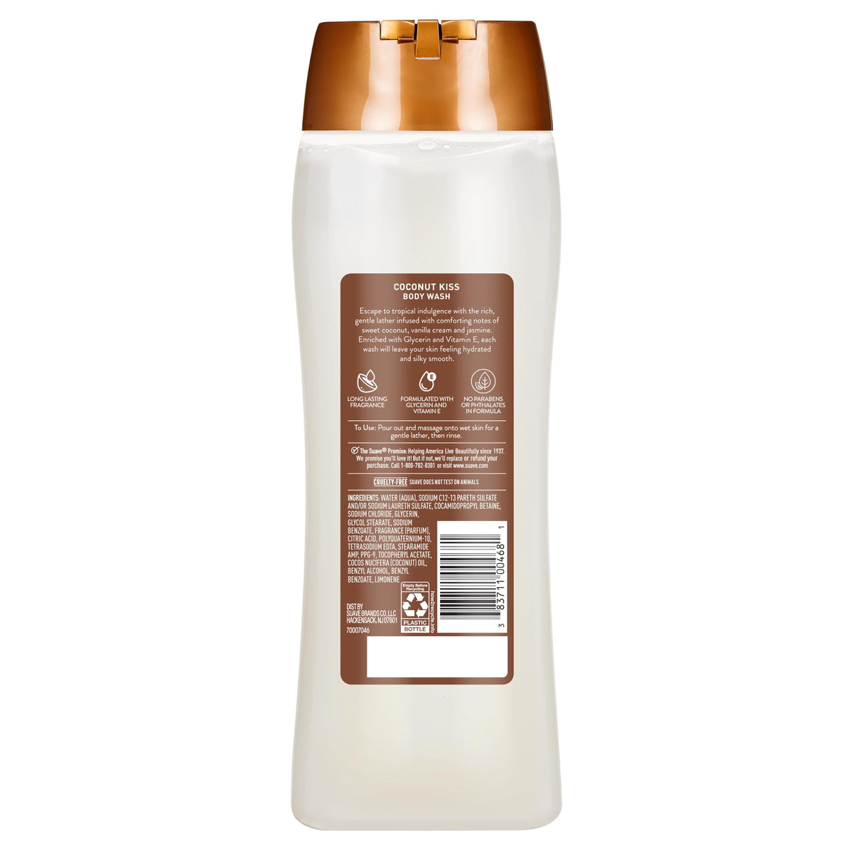 Suave 18 oz bottle next to common objects showing full-size value