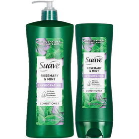 Suave front packaging rosemary & mint conditioner showing bottle benefit
