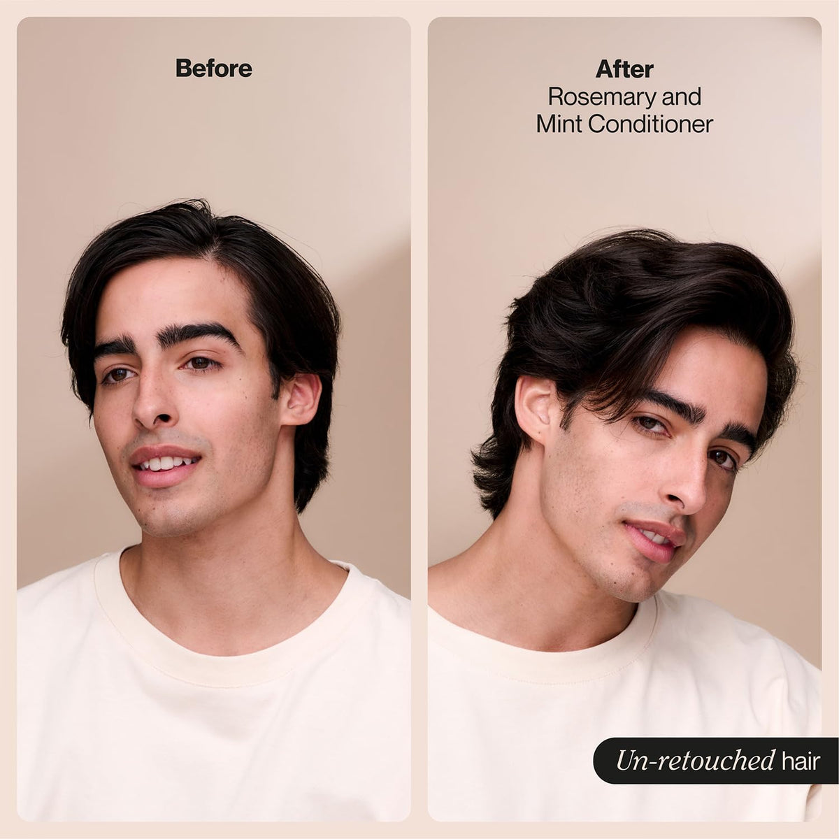 Suave conditioner being dispensed illustrating easy application