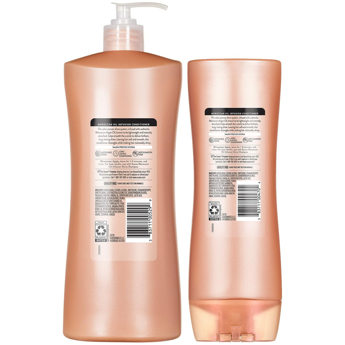 Suave 12.6 oz bottle in travel bag showing on-the-go convenience