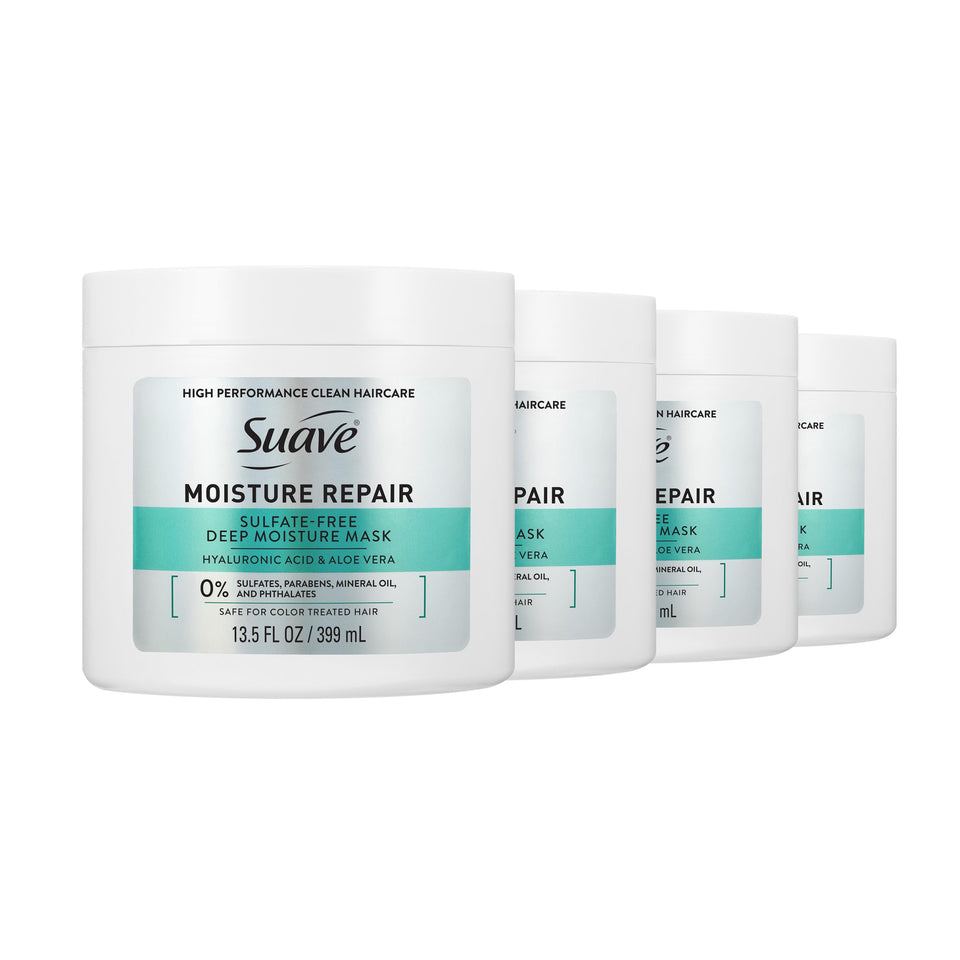 Suave deep moisture mask front packaging showing hydrating benefits