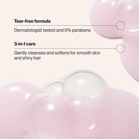 Suave Enchanted Berry label close-up showing ingredients and tear-free claim