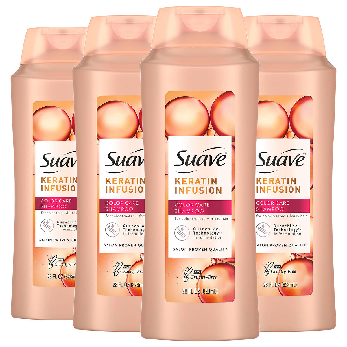 Suave bottle front packaging showing brand and size for clear identification