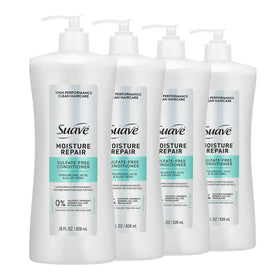Suave front packaging showing moisture repair conditioner and benefits