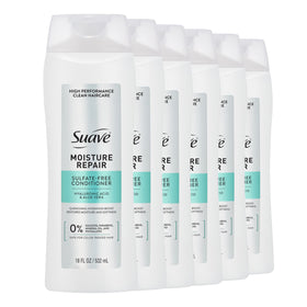 Suave front packaging showing Moisture Repair conditioner and easy identification benefit