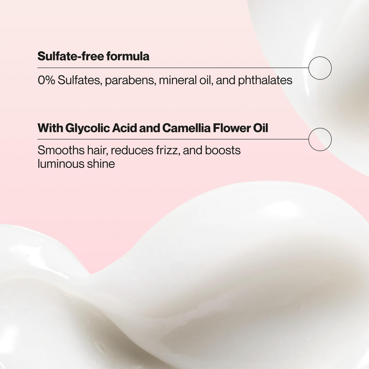 Suave pump dispensing conditioner texture for slip and smoothness benefit