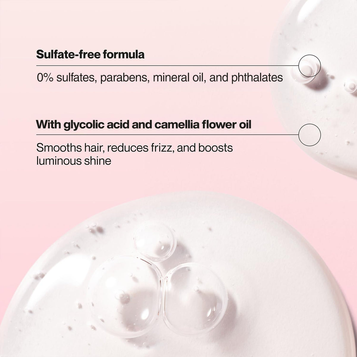 Suave shampoo foam texture demonstrating gentle, sulfate-free cleansing
