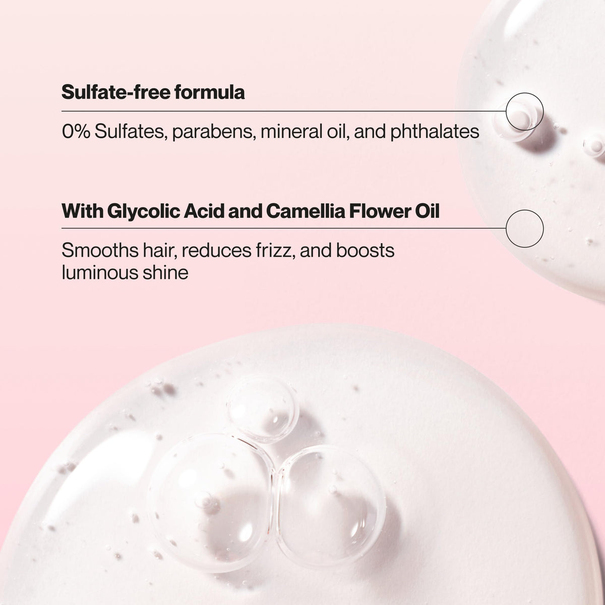 Creamy lather of Suave Hydra Gloss demonstrating gentle cleansing