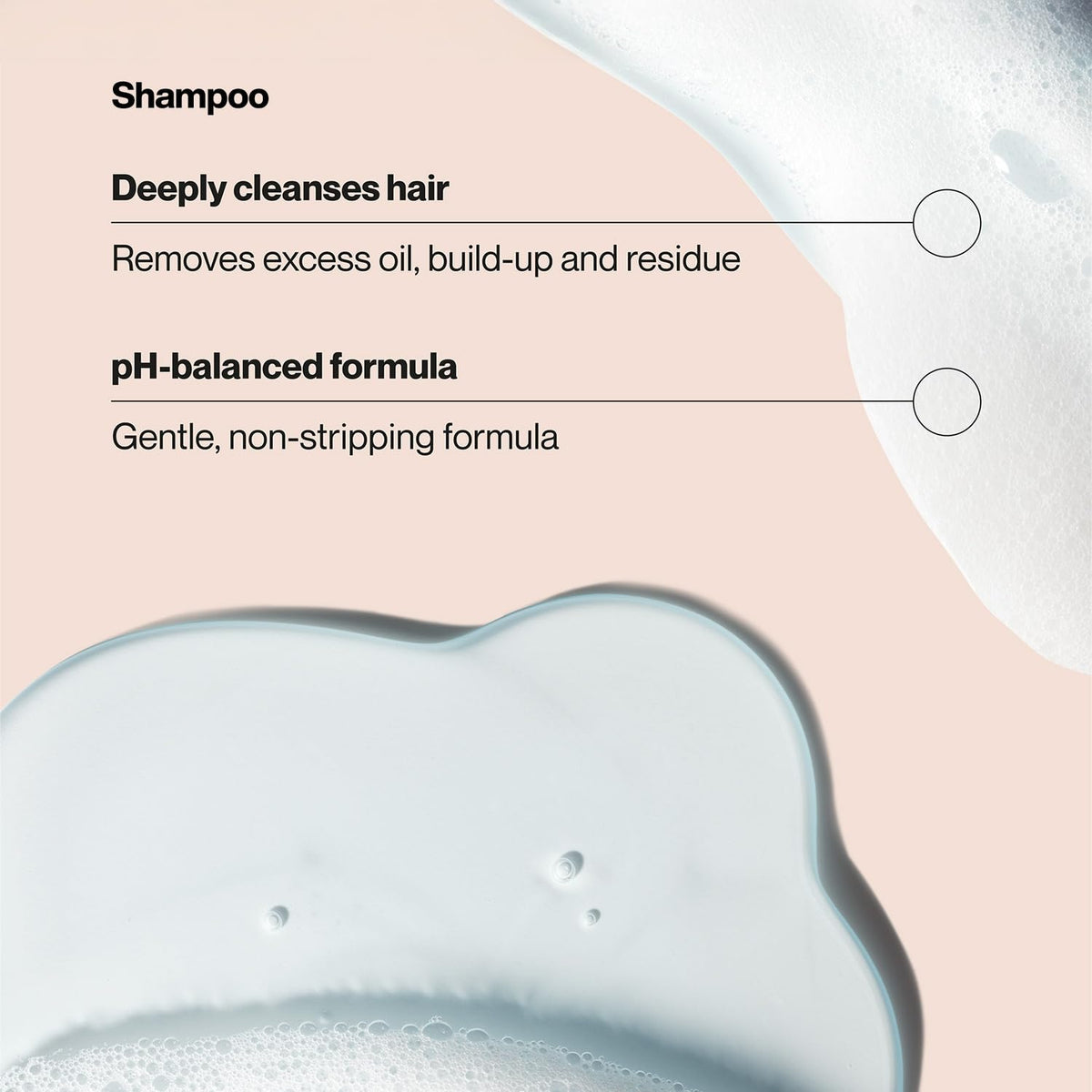 Suave hydrating conditioner texture on fingers showing lightweight moisturizing benefit