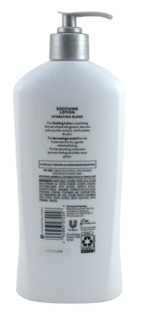Suave pump bottle on bathroom counter showing easy-access use and routine convenience benefit