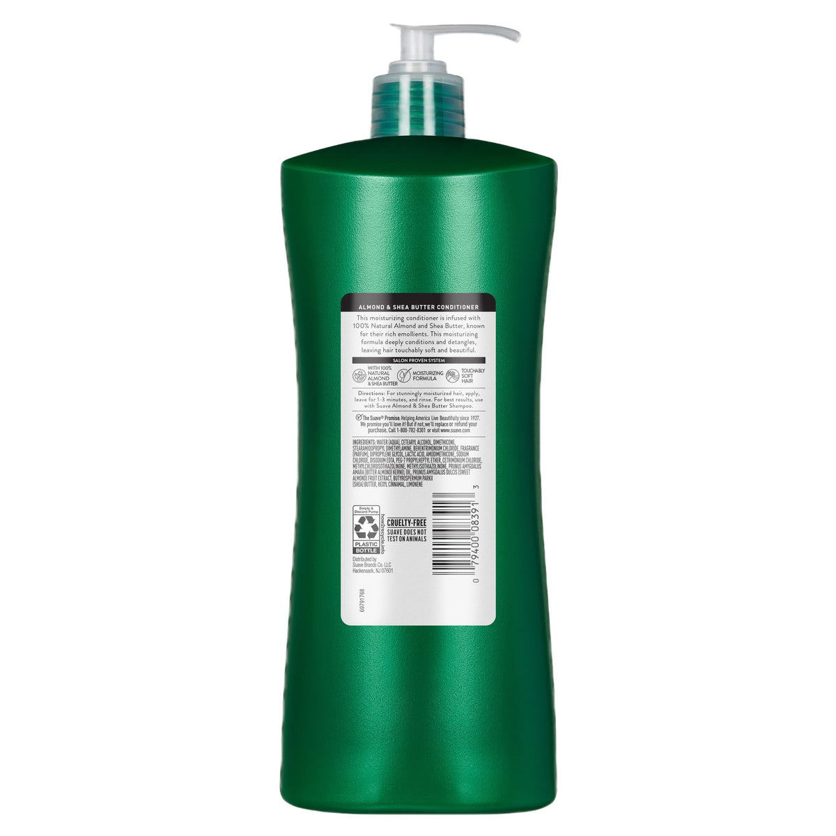Suave in-shower application showing smoother, detangled hair
