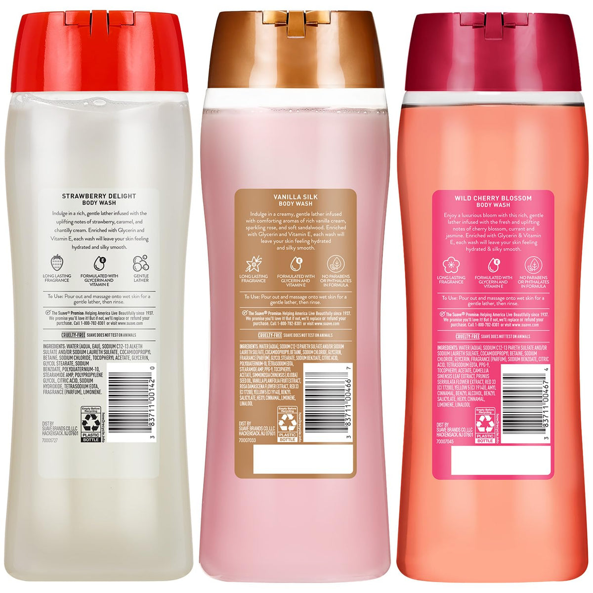 Suave ingredient graphic of vitamin E and glycerin showing moisturizing benefit