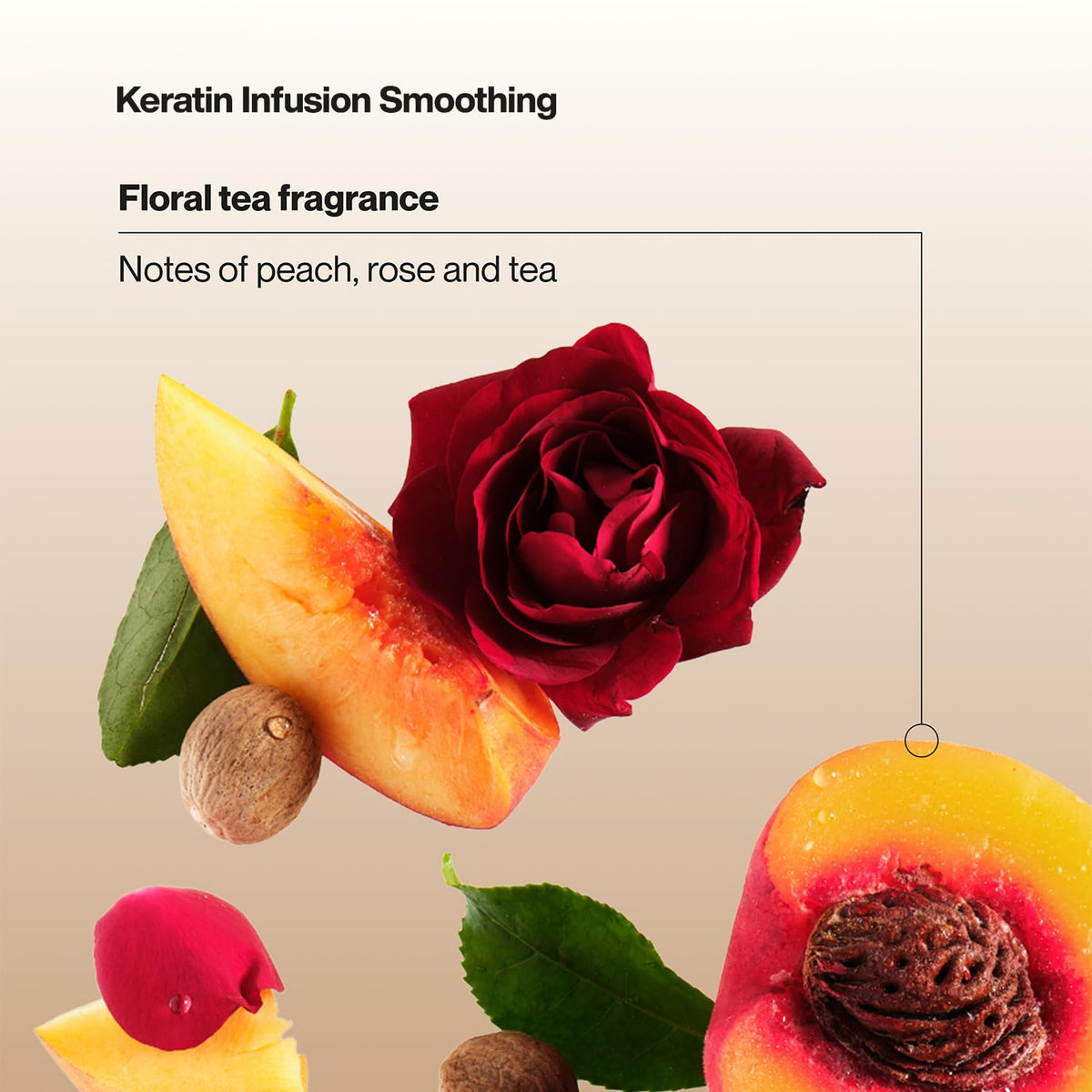 Suave keratin conditioner pouring creamy texture for frizz control and smoother hair