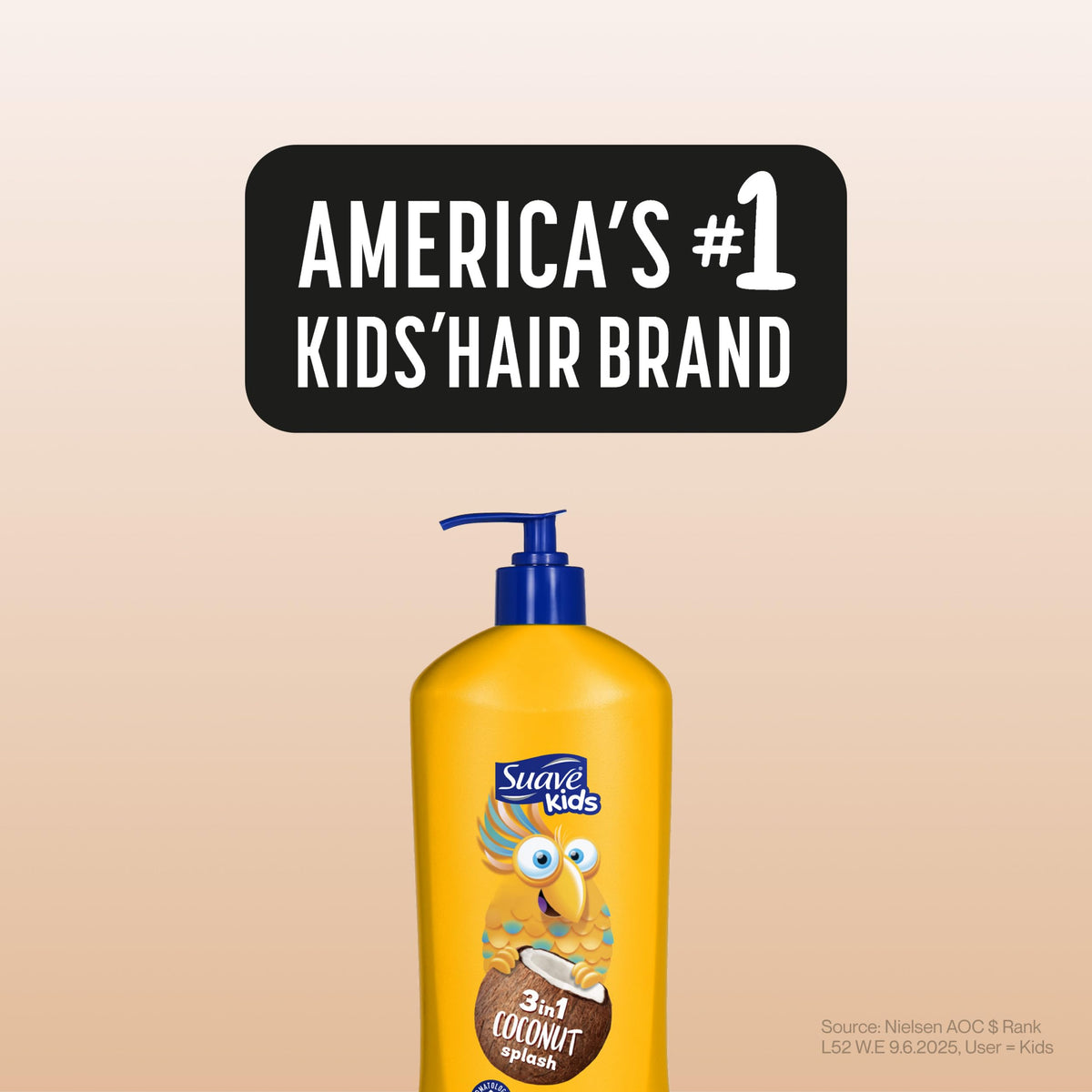 suave family bath time scene showing convenient one-step routine
