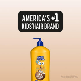 suave family bath time scene showing convenient one-step routine