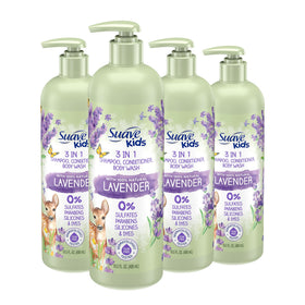 Suave bottle front packaging showing label and lavender scent, gentle choice
