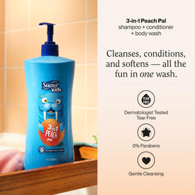 suave Kids pump top close-up for easy one-handed dispensing benefit