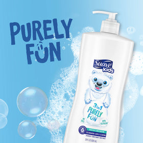 Suave Kids back label close-up displaying ingredients and safety details