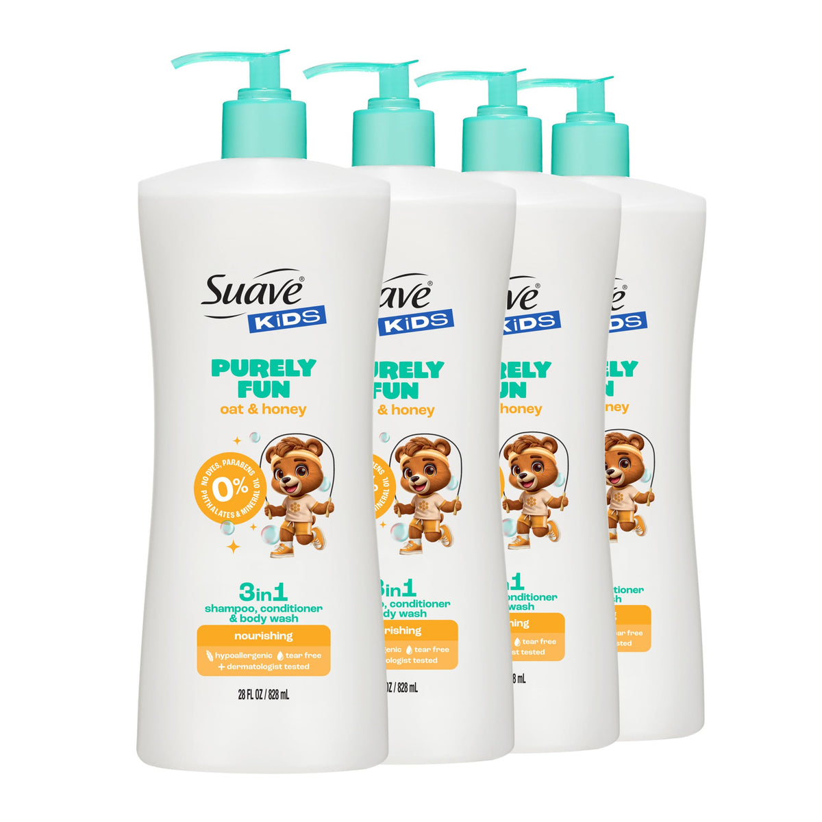 Suave Kids front packaging showing playful design and benefits