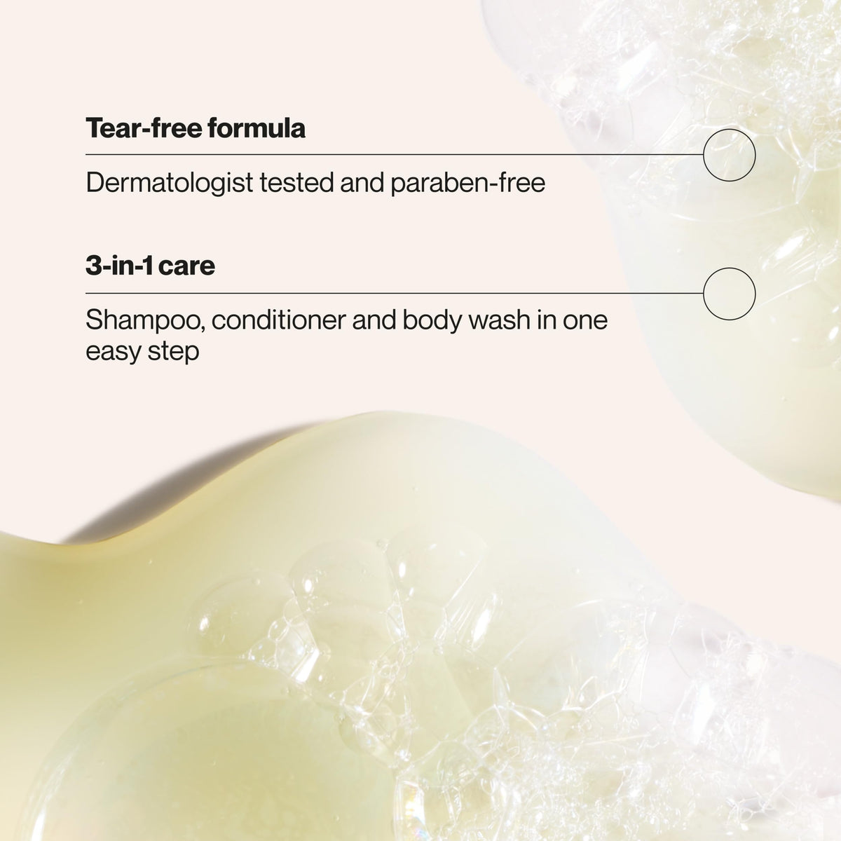Suave product label closeup highlighting gentle, dermatologist-tested formula