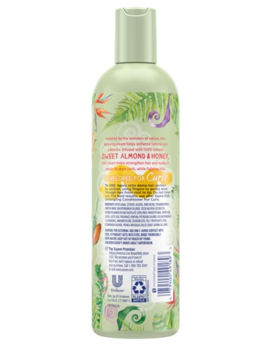 Suave Kids creamy conditioner texture close-up showing smooth slip for easier detangling and reduced breakage