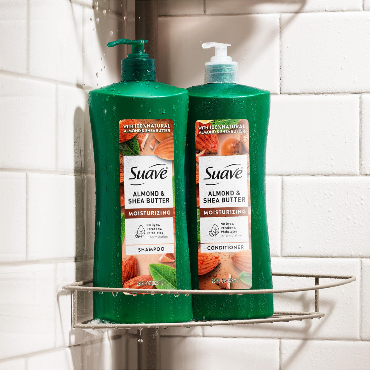 Suave product label close-up showing cruelty-free and clean formula