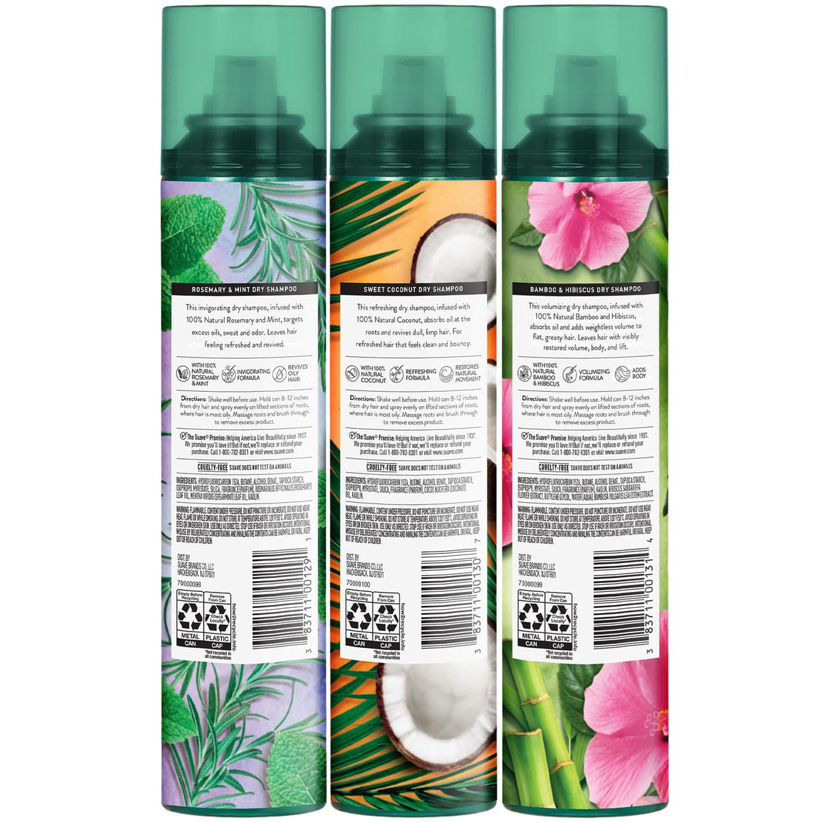 Suave cans on bathroom counter styling-ready display benefit