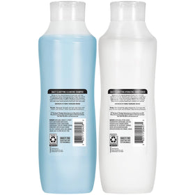 Suave set on bathroom shelf styled for an at-home salon look and convenience
