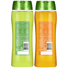 Suave bottles on bathroom shelf evoking fresh scented routine