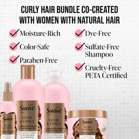Suave conditioner cream texture closeup showing moisturizing slip benefit